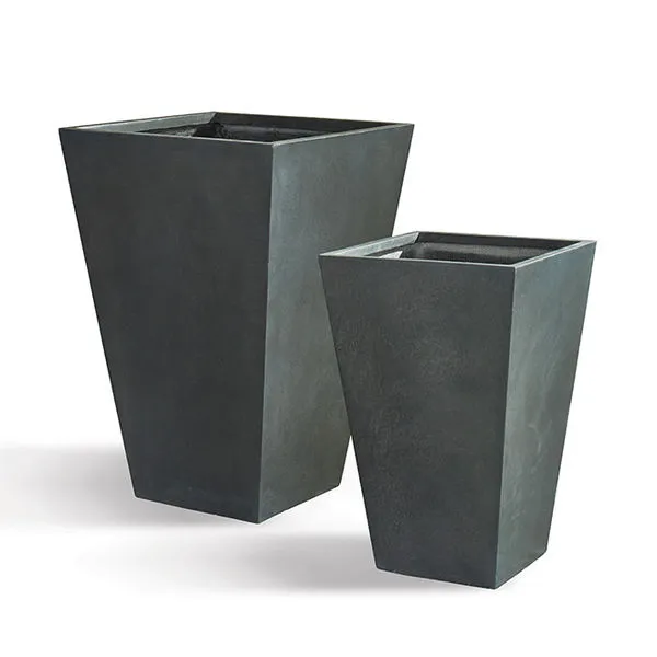Product Image 1 for Fibreclay Tall Square Vases, Set Of 2 from Napa Home And Garden