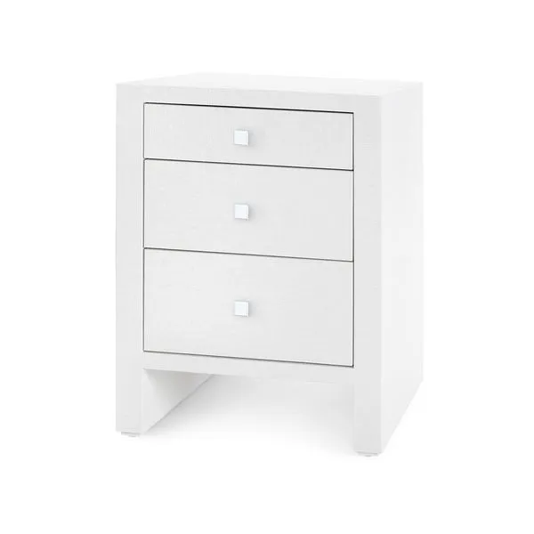 Product Image 1 for Morgan 3-Drawer White Wooden Side Table from Villa & House