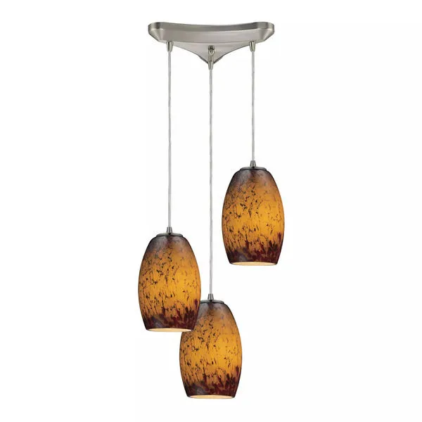 Product Image 1 for Maui 3 Light Pendant In Satin Nickel from Elk Lighting