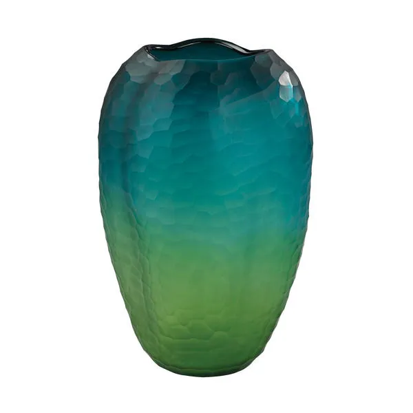 Product Image 1 for Medium Faceted Amorphous Glass Vase from Elk Home