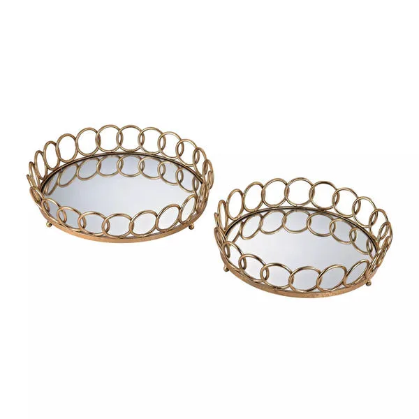 Product Image 1 for Loop Mirrored Trays from Elk Home