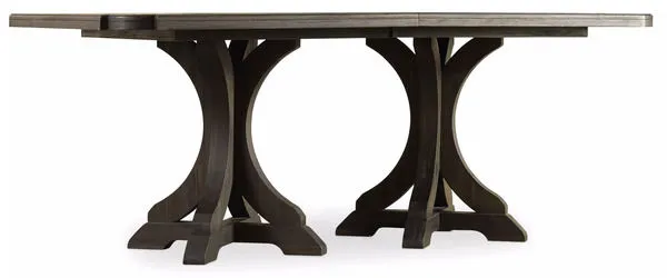 Product Image 1 for Corsica Dark Rectangle Pedestal Dining Table W/2 20in Leaves from Hooker Furniture