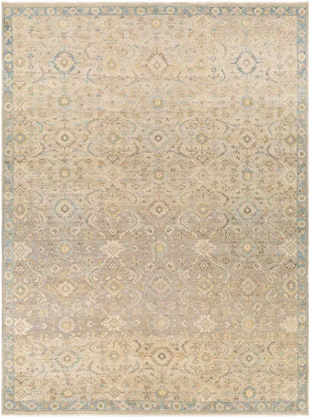 Product Image 1 for Anatolia Hand-Knotted Wool Denim / Light Beige Rug - 2' x 3' from Surya