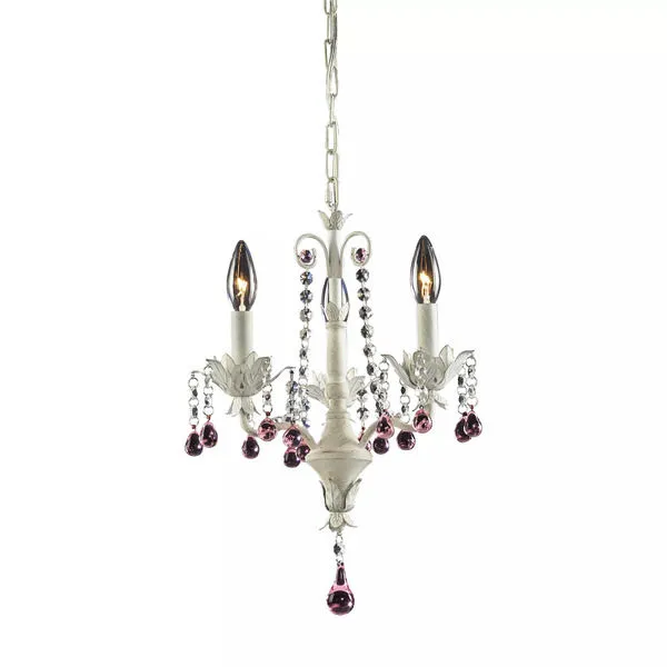 Product Image 1 for Elise 3 Light Chandelier In Antique White from Elk Lighting