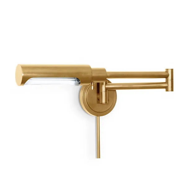 Product Image 1 for Noble Steel Swing Arm Task Sconce - Natural Brass from Regina Andrew Design