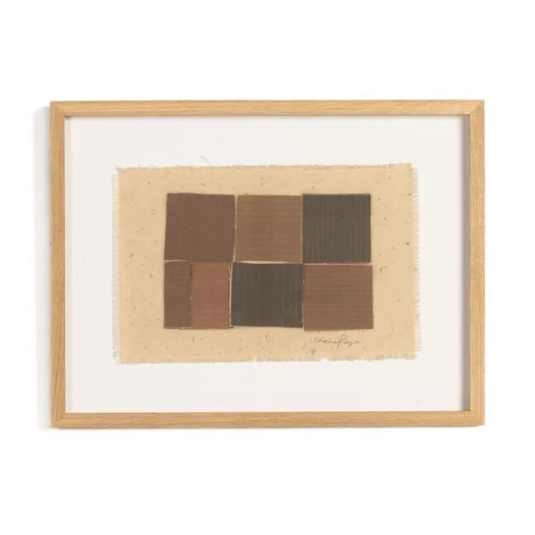Product Image 1 for Checkered Terracotta By Shaina Page, Framed Mixed Media Art from Four Hands