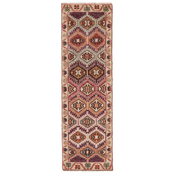 Product Image 3 for Nemi Hand-Knotted Tribal Purple/ Pink Rug from Jaipur 