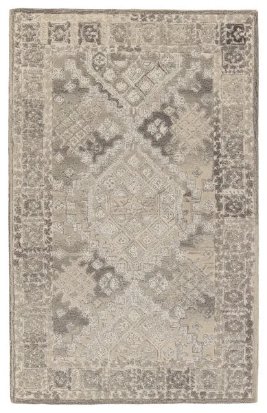 Product Image 2 for Nesso Handmade Medallion Gray/ Cream Rug from Jaipur 