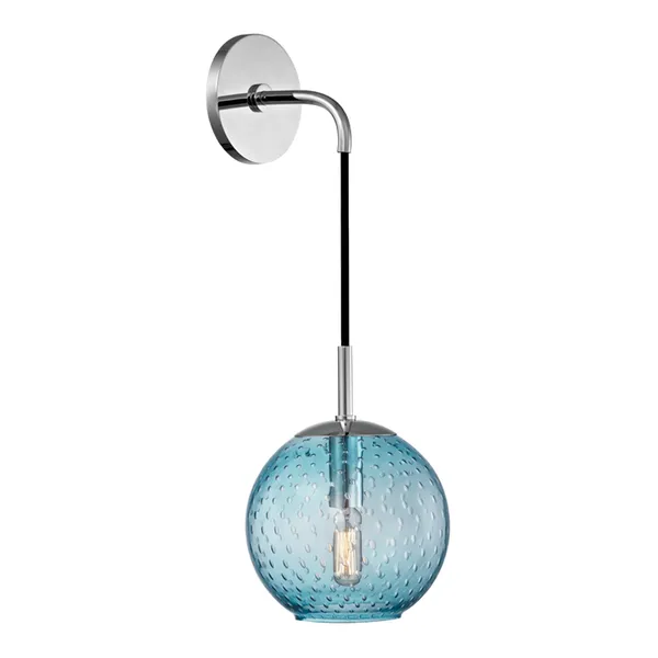 Product Image 1 for Rousseau 1 Light Wall Sconce Blue Glass from Hudson Valley