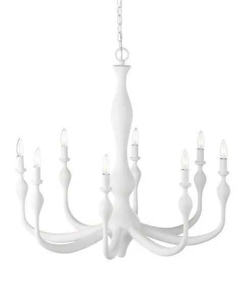 Product Image 1 for Ludwig White Chandelier from Currey & Company