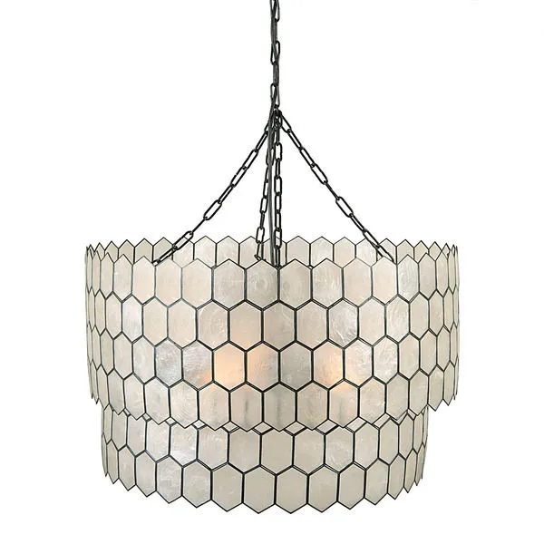 Product Image 1 for Celeste Black Capiz Chandelier from Creative Co-Op