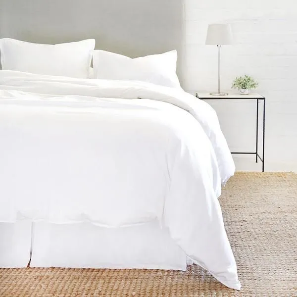 Product Image 1 for Parker Bamboo White Twin Duvet Set from Pom Pom at Home