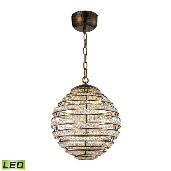 Product Image 1 for Crystal Sphere  Light Pendant In Spanish Bronze from Elk Lighting