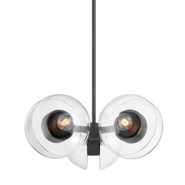 Product Image 1 for Kert 6-Light Small Chandelier - Black Brass from Hudson Valley