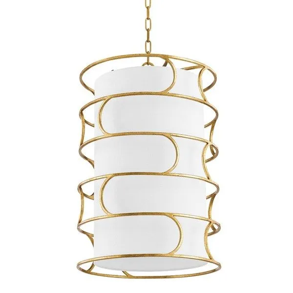 Product Image 1 for Reedley Steel 4-Light Pendant - Vintage Gold Leaf from Troy Lighting