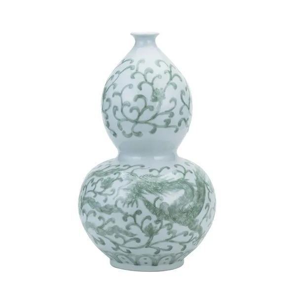 Product Image 1 for Celadon Dragon Lotus Gourd Vase from Legend of Asia