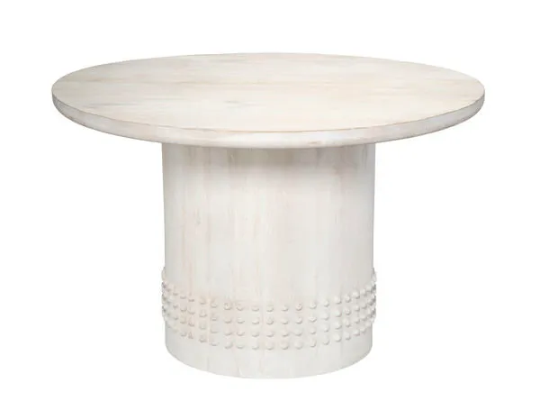 Product Image 1 for Studded White Washed Wood Bistro Dining Table from Jamie Young