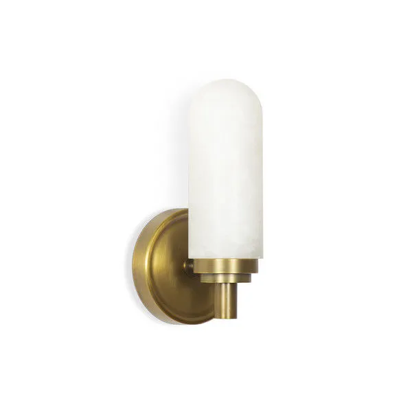 Product Image 1 for Salon Alabaster Sconce Single - Natural Brass & Stone from Regina Andrew Design