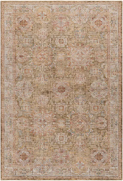Product Image 1 for Naila Vintage-Inspired Woven Green / Rust Rug - 6'7" x 9'6" from Surya