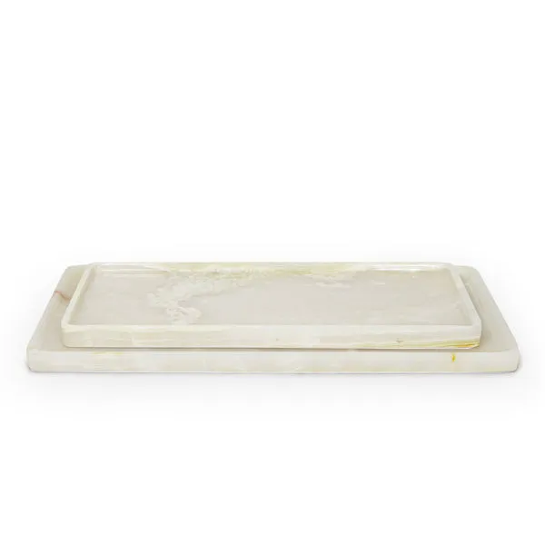 Product Image 1 for Jade White Marble Tray Set from Regina Andrew Design