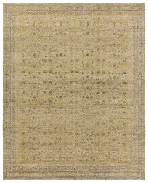 Product Image 1 for Delacor Hand Knotted Oriental Green/gray Rug from Jaipur 