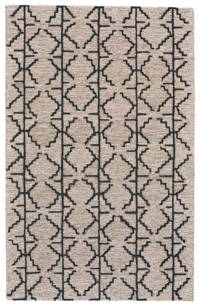 Product Image 1 for Enzo Taupe / Black Geometric Area Rug - 3'6" x 5'6" from Feizy Rugs