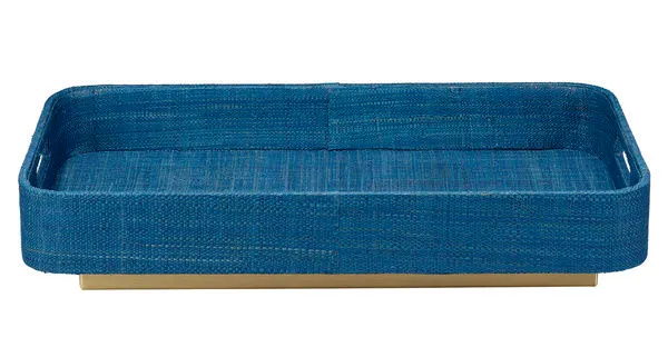Product Image 1 for Utopia Indigo Footed Decorative Tray from Jamie Young