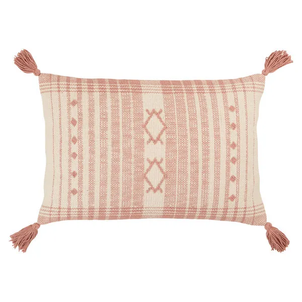Product Image 5 for Razili Pink/ Cream Tribal Polyester Lumbar Pillow from Jaipur