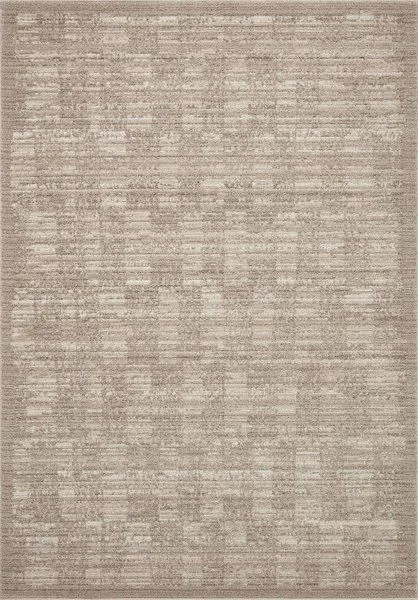 Darby Pebble / Sand Rug with ribbed, textured pattern in a neutral beige and sand mix