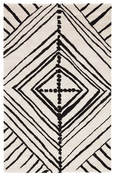Product Image 2 for Gemma Handmade Abstract White/ Black Rug By Nikki Chu from Jaipur 
