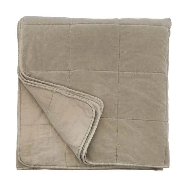 Folded Amsterdam Coverlet showing both front and back sides with visible quilted stitching details
