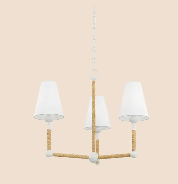 Product Image 1 for Mariana 3-Light Modern Coastal Rope-Wrapped Chandelier from Mitzi