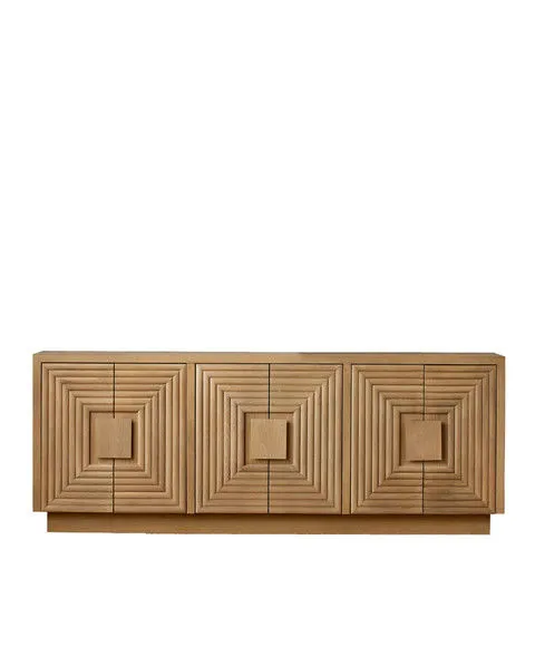 Product Image 2 for Morombe Washed Oak Credenza from Currey & Company