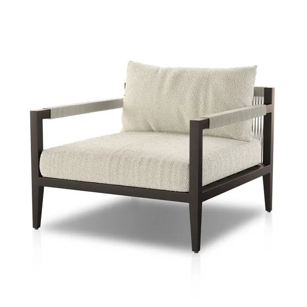 Product Image 1 for Sherwood Fiqa Boucle Modern Outdoor Chair - Bronze Finish from Four Hands