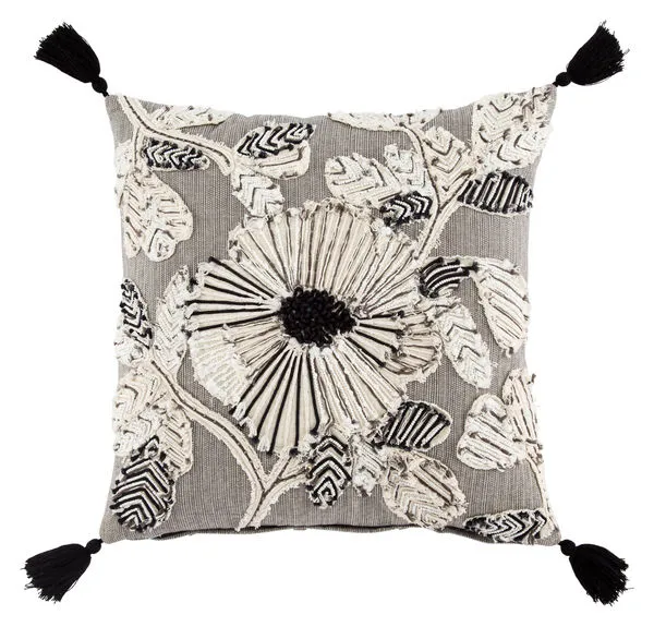 Product Image 1 for Rosetti Black/ Ivory Floral Throw Pillow 20 inch by Nikki Chu from Jaipur