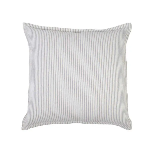 Product Image 1 for Connor Striped Euro Sham - Ivory /  Denim from Pom Pom at Home