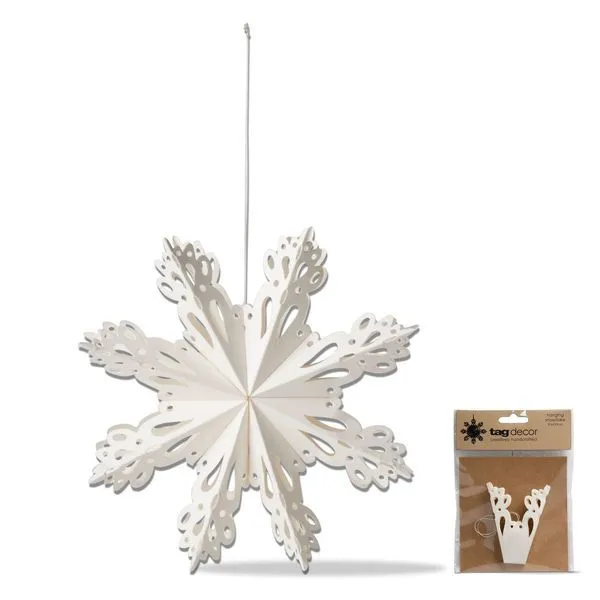 Product Image 1 for Benjamin 18" Snowflake Ivory Hanging Decor from Tag
