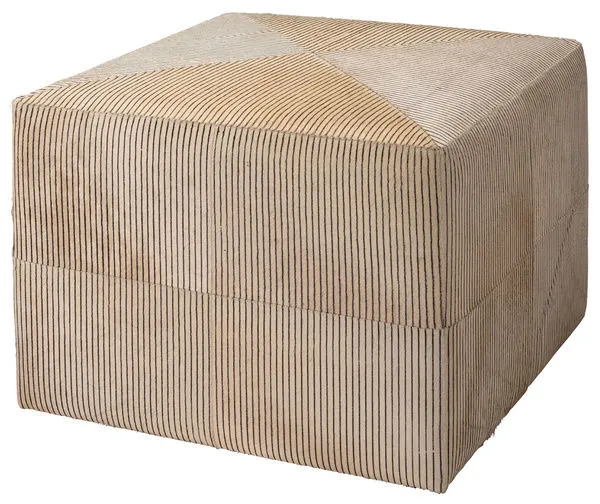 Product Image 2 for Pinstriped Ottoman from Jamie Young