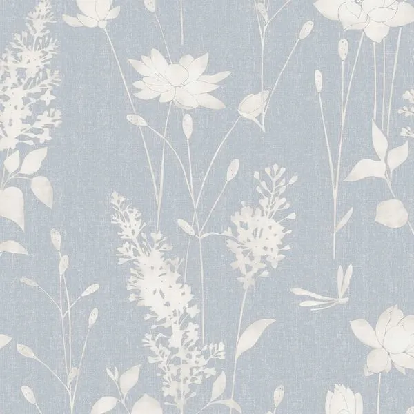 Product Image 1 for Laura Ashley Dragonfly Garden Chalk Blue Wallpaper from Graham & Brown