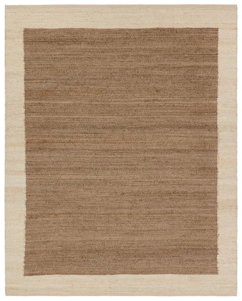 Product Image 1 for Query Handmade Bordered Brown / Tan Rug 18" x 18" from Jaipur 