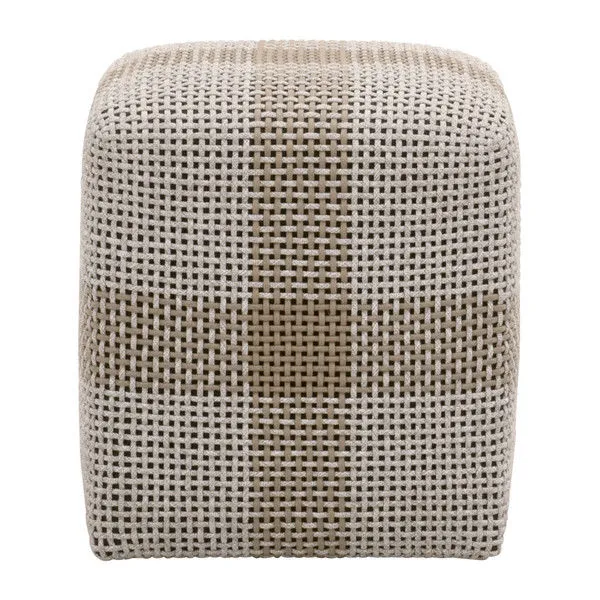 Product Image 1 for Cross Solid Teak Dark Gray Woven Accent Cube from Essentials for Living