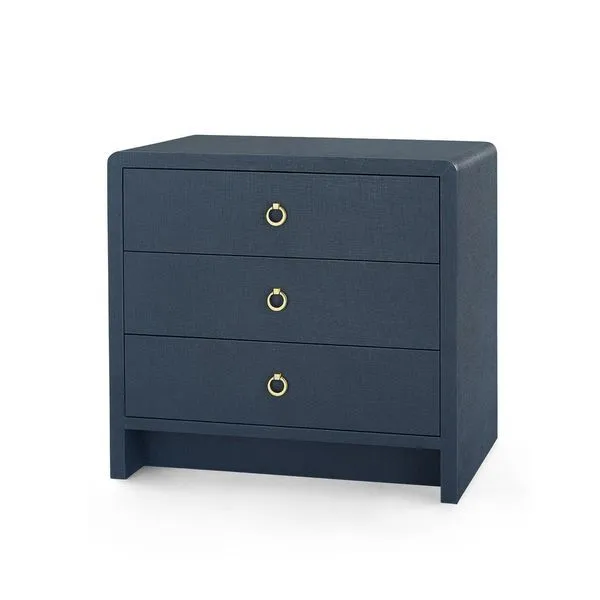 Product Image 4 for Bryant Linen 3-Drawer Side Table from Villa & House