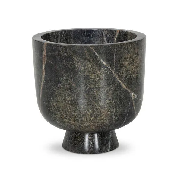 Product Image 1 for Avenza Dark Green Marble Planter from Four Hands