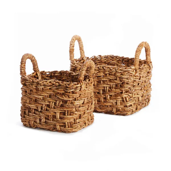Product Image 1 for Eve Banana Leaf Baskets With Handles , Set Of 2 from Napa Home And Garden