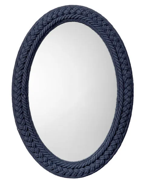 Product Image 1 for Club Cotton Rope Braided Oval Wall Mirror from Jamie Young