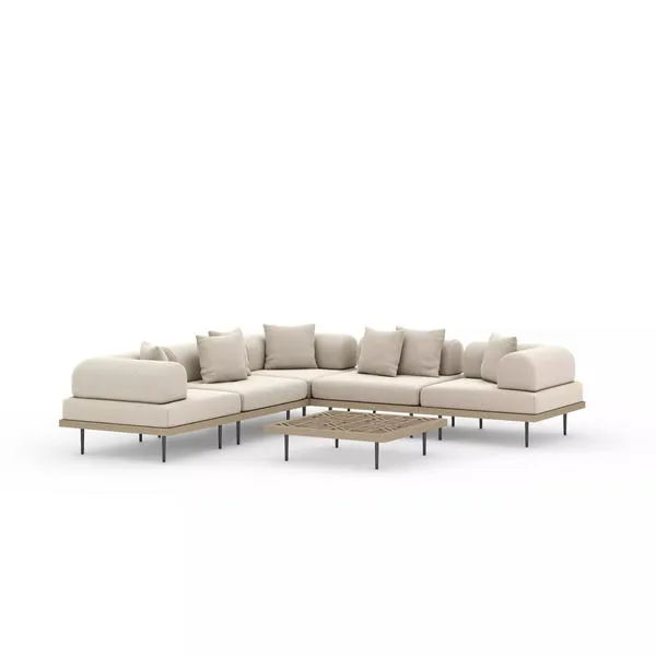 Product Image 2 for Yves 5 Pc Sec W/ Coffee Table Brown/Sand from Four Hands