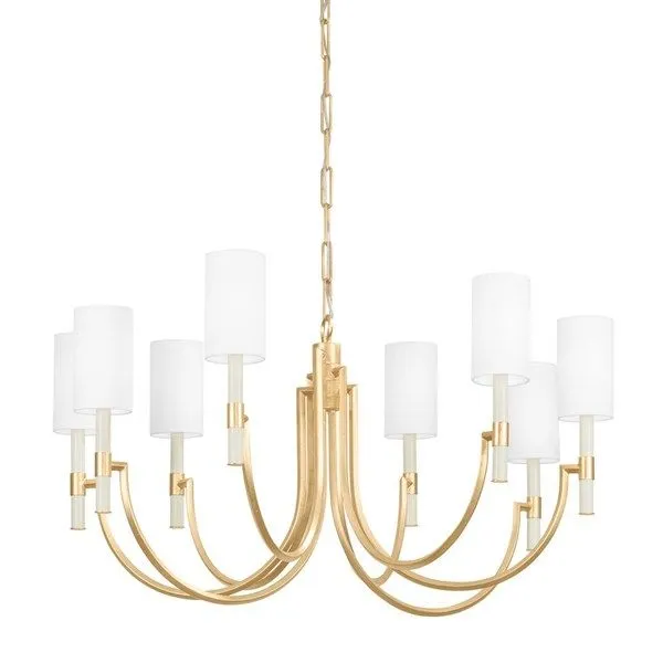 Product Image 1 for Gustine 8 Light Vintage Gold Leaf Chandelier from Troy Lighting