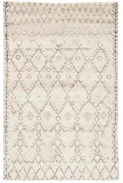 Full rectangular view highlighting diamond and cross patterns on beige background