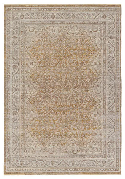 Product Image 1 for Harriet Updated Traditional Medallion Gold/ Light Gray Rug - 18" Swatch from Jaipur 