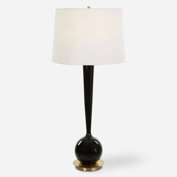 Product Image 1 for Brielle Polished Black Table Lamp from Uttermost